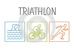 Modern symbol for triathlon.