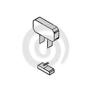 modern table lamp isometric icon vector illustration