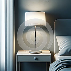 Modern Table Lamp, Minimalist Design, AI generated