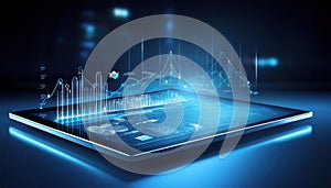 Modern Tablet Displaying Interactive Digital Interface with Vibrant Graphics and User-Friendly Design Showcasing Technology in