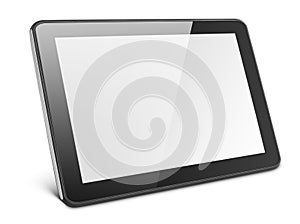 Modern tablet pc on white photo