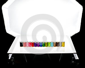 Modern tabletop photo studio for product photography.