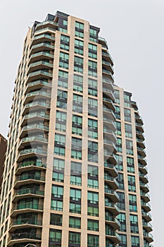 Modern tall apartment building urban architecture