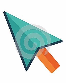 Modern Teal and Orange Cursor Icon