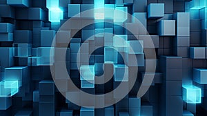 Modern Tech Background with Perfectly Aligned Multisized Blocks