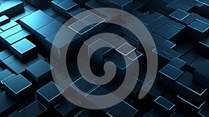 Modern Tech Background with Perfectly Aligned Multisized Blocks