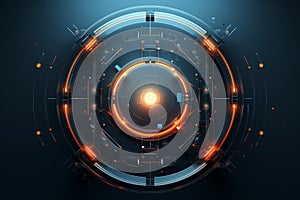 Modern tech concept with circular elements