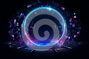 Modern tech concept with circular elements