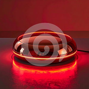 Modern Tech Device with Red LED Light