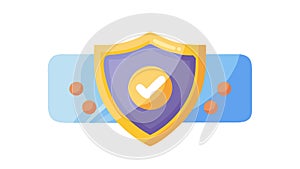 Modern Tech Shield with Checkmark Icon Vector, vector design Generative AI