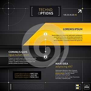 Modern techno layout with two options.