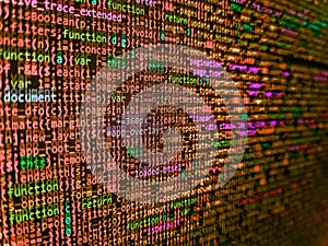 Modern technologies, web cascading design. Programming code abstract screen of software developer. Modern tech