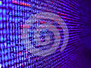 Modern technologies, web cascading design. Software developer programming code. Web developer HTML code with CSS on screen.