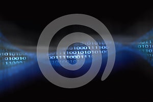 Modern technology background. Binary code. Digital image