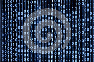 Modern technology background. Binary code. Digital image