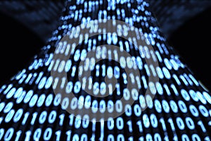 Modern technology background. Binary code. Digital image