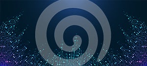 Modern technology circuit board texture background design. Quantum computer technologies concepts, large data processing