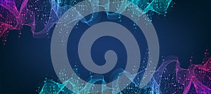 Modern technology circuit board texture background design. Quantum computer technologies concepts, large data processing