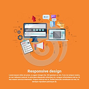 Modern Technology Computer Responsive Design Business Web Banner