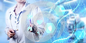 Modern technology in healthcare, medical diagnosis. Digital health concept photo