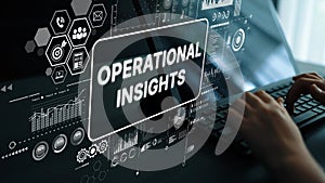 Modern Technology Interface Displaying Operational Insights with Data Visualization on a Computer Screen. Asymptotic