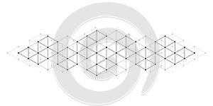 Modern technology vector illustration with square grid. Technology banner template cubes texture. Digital geometric