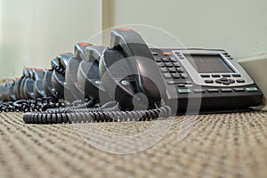 Modern Technology VoIP Telephones sit waiting their deployment
