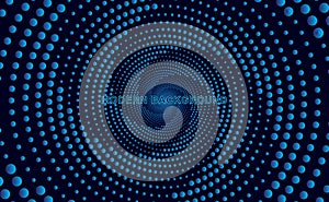 modern technology wallpaper background light blue twist tunnel effect elegant dot circle forming spiral pattern vector