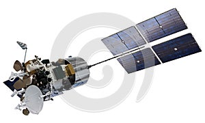 Modern telecommunication satellite isolated