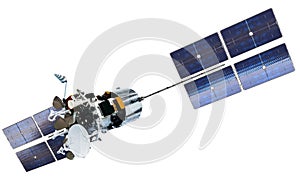 Modern telecommunication satellite isolated