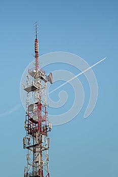 Modern telecommunications tower.