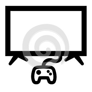 Modern Television with console controller icon.