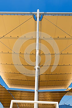 Modern Tensile Structure on Blue Sky