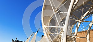 Modern Tensile Structure on a Clear Blue Sky - Photography