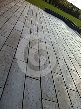 Modern terrace of concrete tiles photo