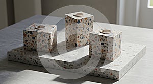 Modern Terrazzo Cubes: Minimalist Design