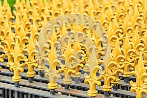 Modern Thai art of fence at the temple