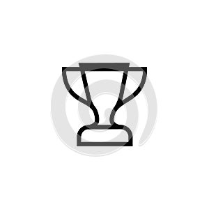 Modern thin black trophy icon