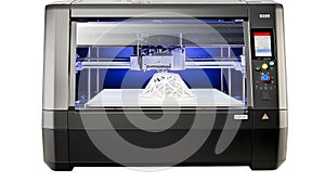 Advanced 3 d printer creating complex geometric object indoors