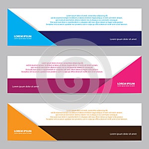 Modern banners set template and background