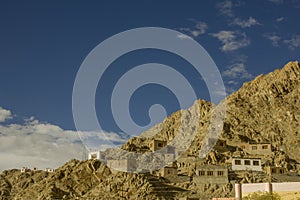 A Modern tibetan mountain houses of Himalayan inhabitants