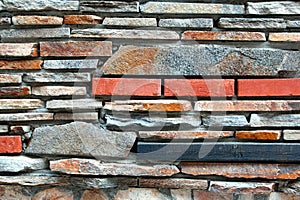 Modern Tiled Wall From Natural Mixed Stone