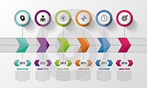 Modern Timeline Infographic. Abstract Design Template. Vector Illustration