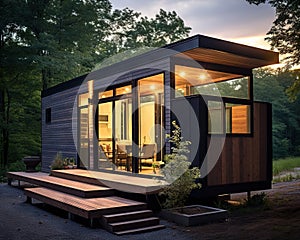 Modern tiny houses, tiny houses, construction houses, wood home frame building.