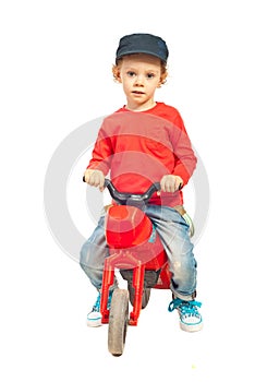 Modern toddler with bike