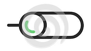 Modern Toggle Switch On Icon, UI Control Feature Activation, vector design Generative AI