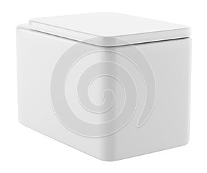 Modern toilet bowl isolated on white