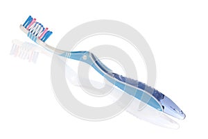 Modern toothbrush isolated on a white