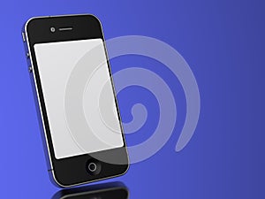 Modern Touch Phone on a blue background.