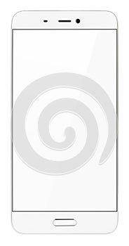 Modern touch screen smartphone isolated on white
